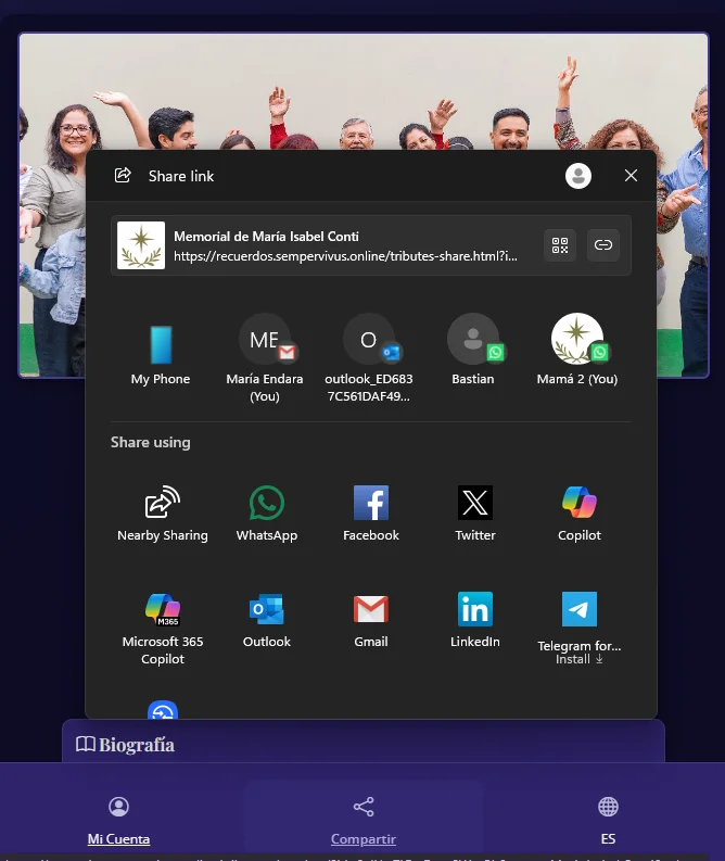 Paso 4: Comparte con Familiares y Amigos